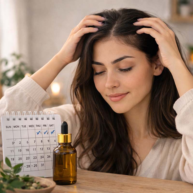 كم مرة أستخدم زيت الشعر بالأسبوع؟ الدليل حسب نوع الشعر (دهني/جاف/عادي/قشرة)