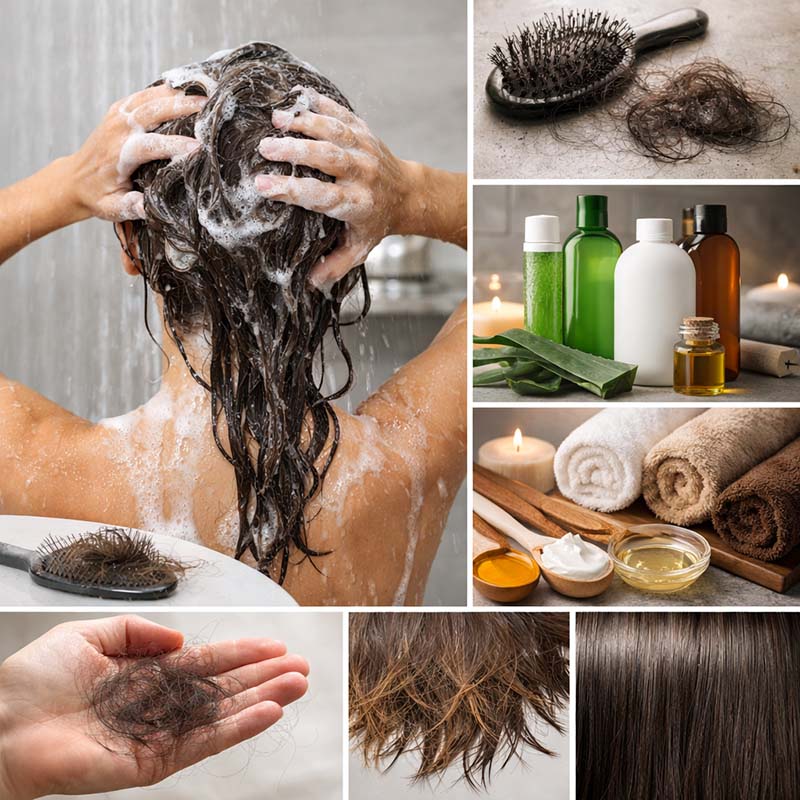 هل غسل الشعر يوميًا يسبب تساقط؟ الحقيقة + عدد مرات الغسيل المناسب حسب نوع الفروة