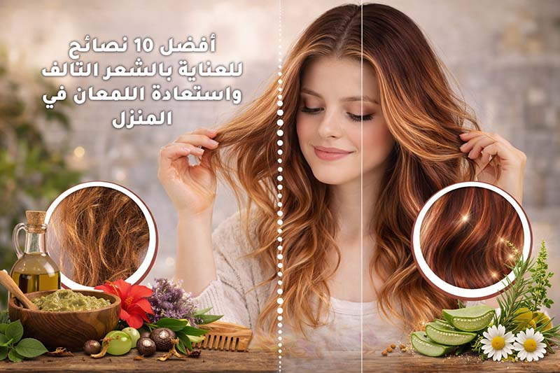 أفضل 10 نصائح للعناية بالشعر التالف واستعادة اللمعان في المنزل