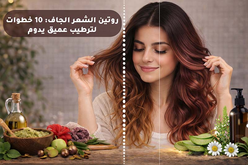 روتين عناية بالشعر الجاف خطوة بخطوة: أفضل 10 نقاط لترطيب عميق يدوم