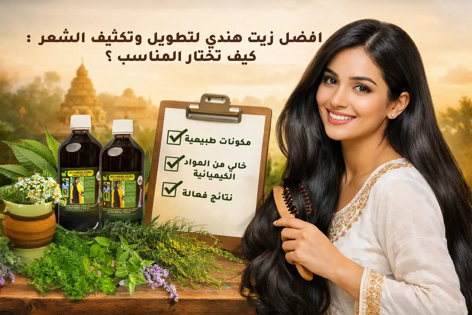 أفضل زيت هندي لتكثيف وتطويل الشعر: كيف تختار المناسب؟