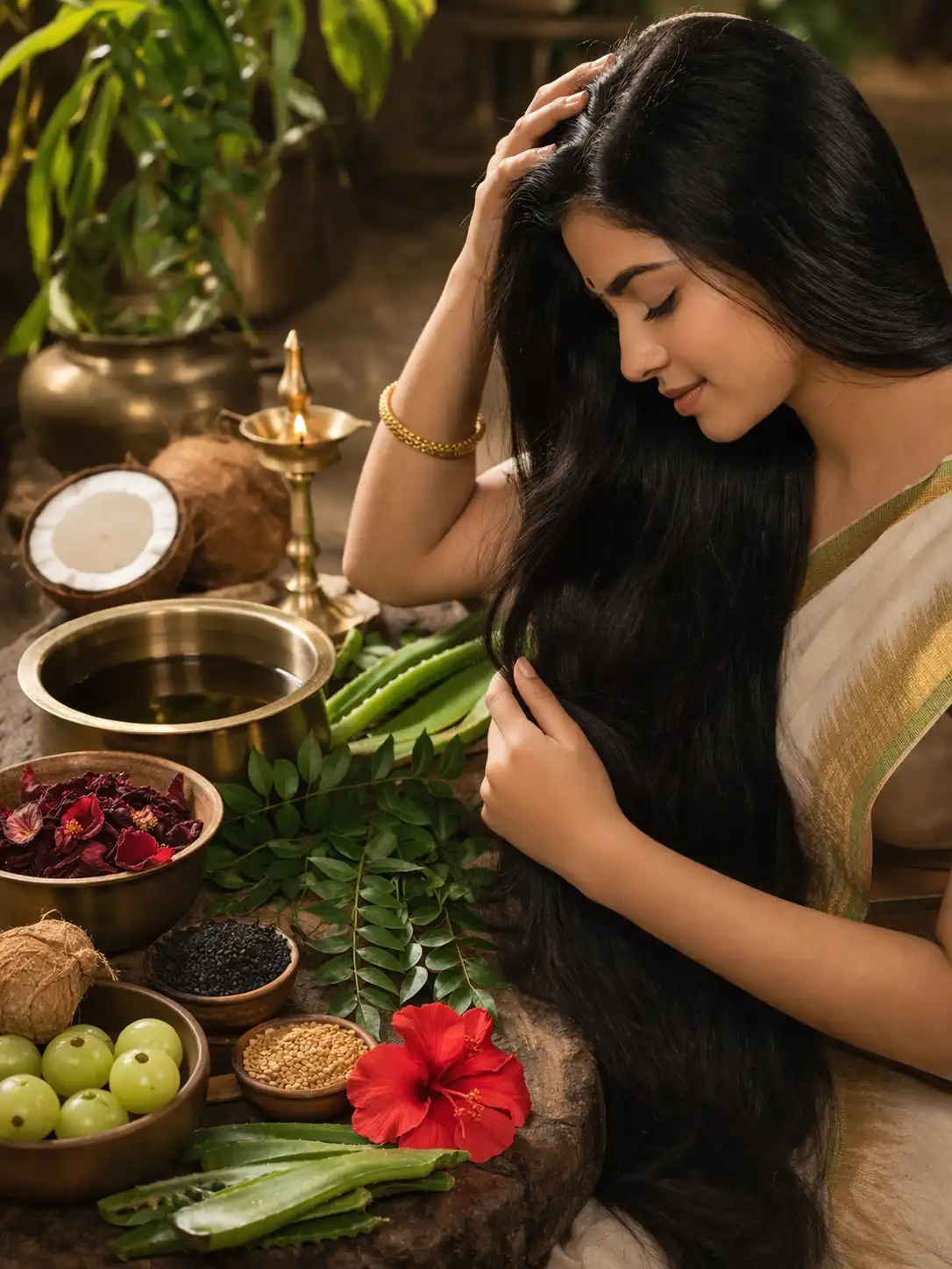 ما الذي يستخدمه الهنود لنمو الشعر؟