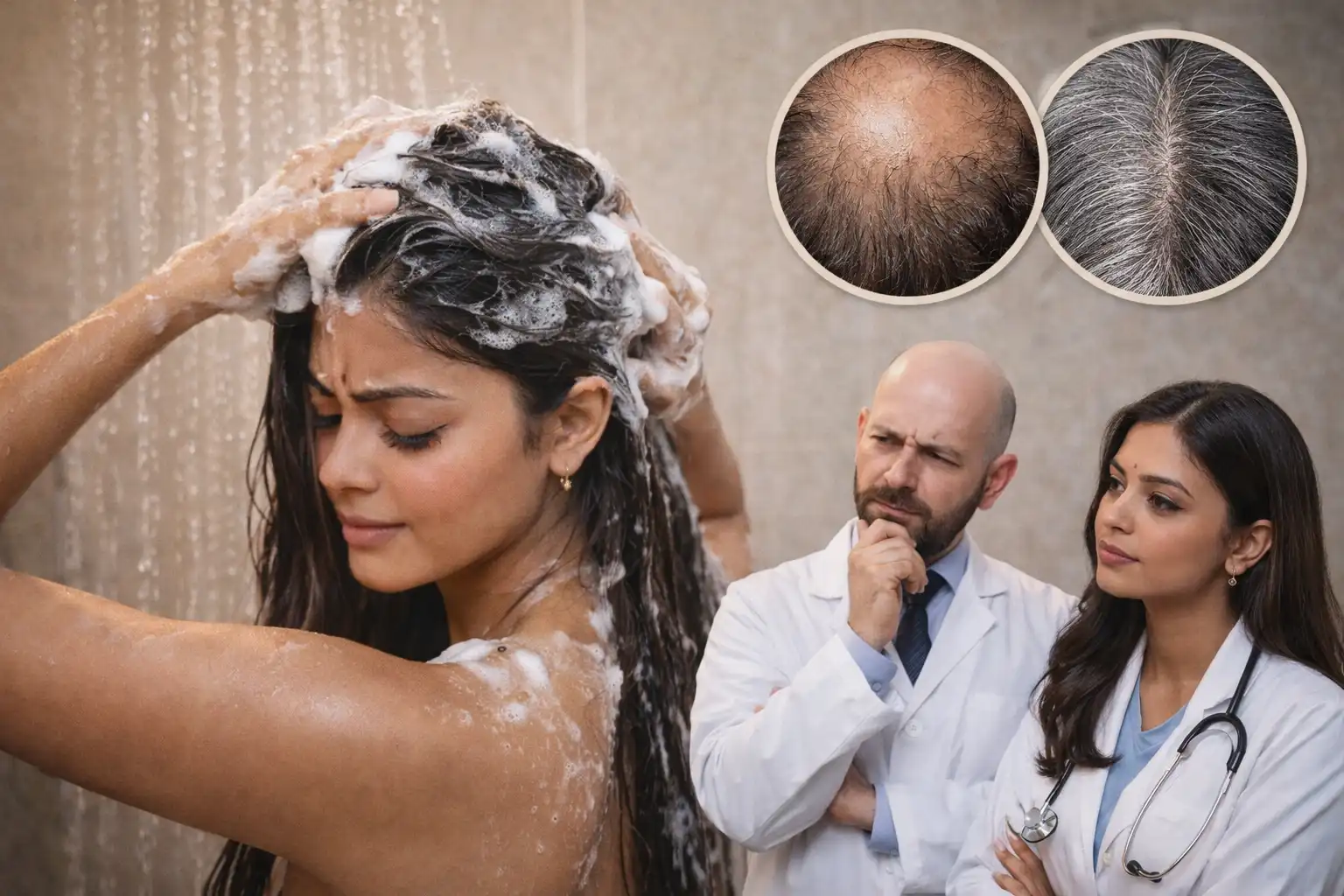 أطباء جلدية يوضحون: هل تكرار غسل الشعر يسبب الصلع وظهور الشيب فعلًا؟