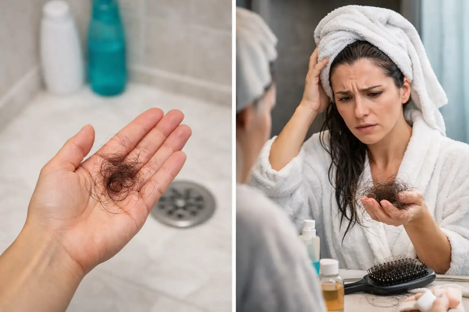 تساقط الشعر بعد الاستحمام - ما الطبيعي وما الذي يحتاج انتباهًا
