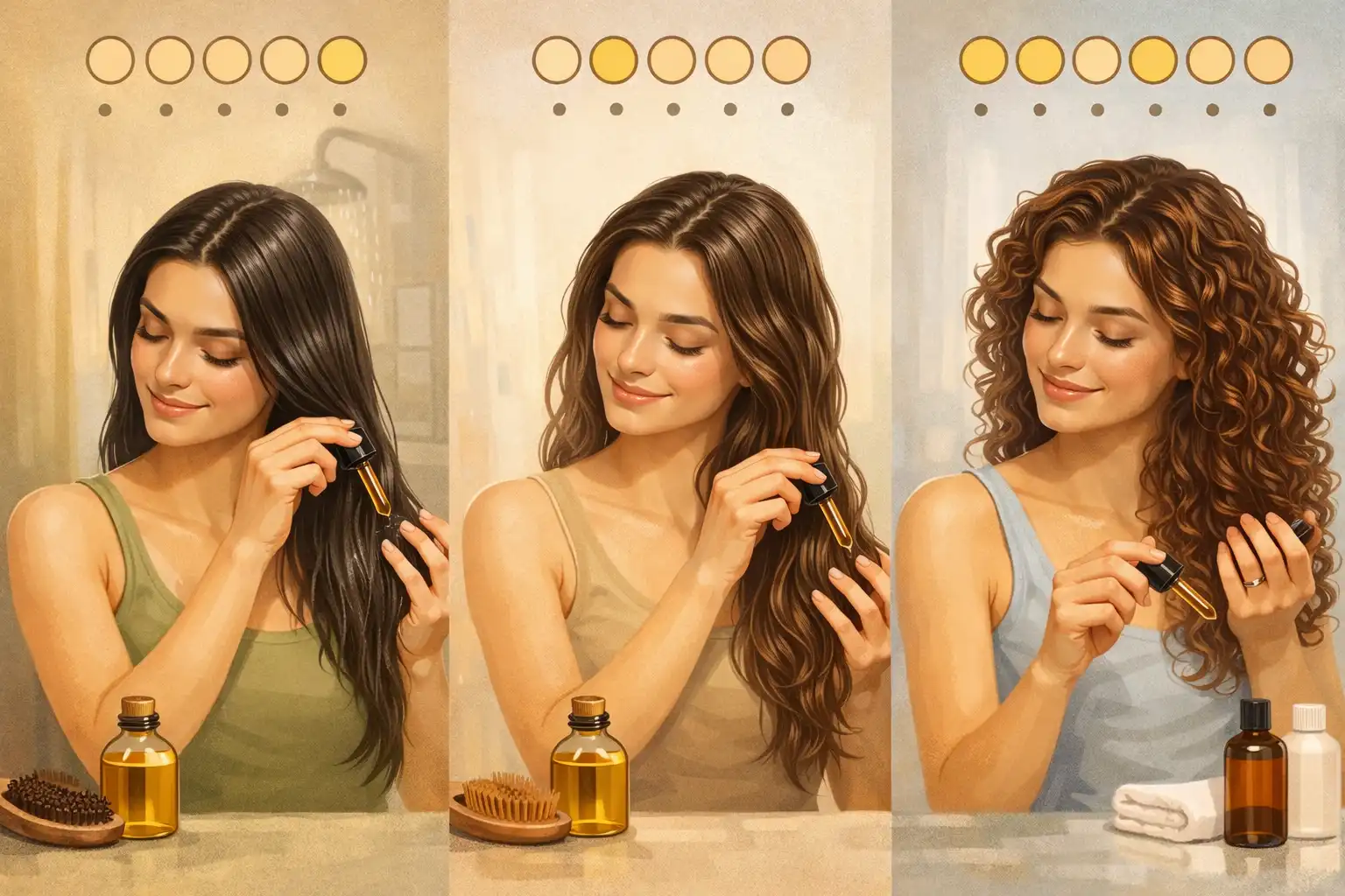 كم مرة يوضع الزيت أسبوعيًا دليل عملي حسب نوع الشعر