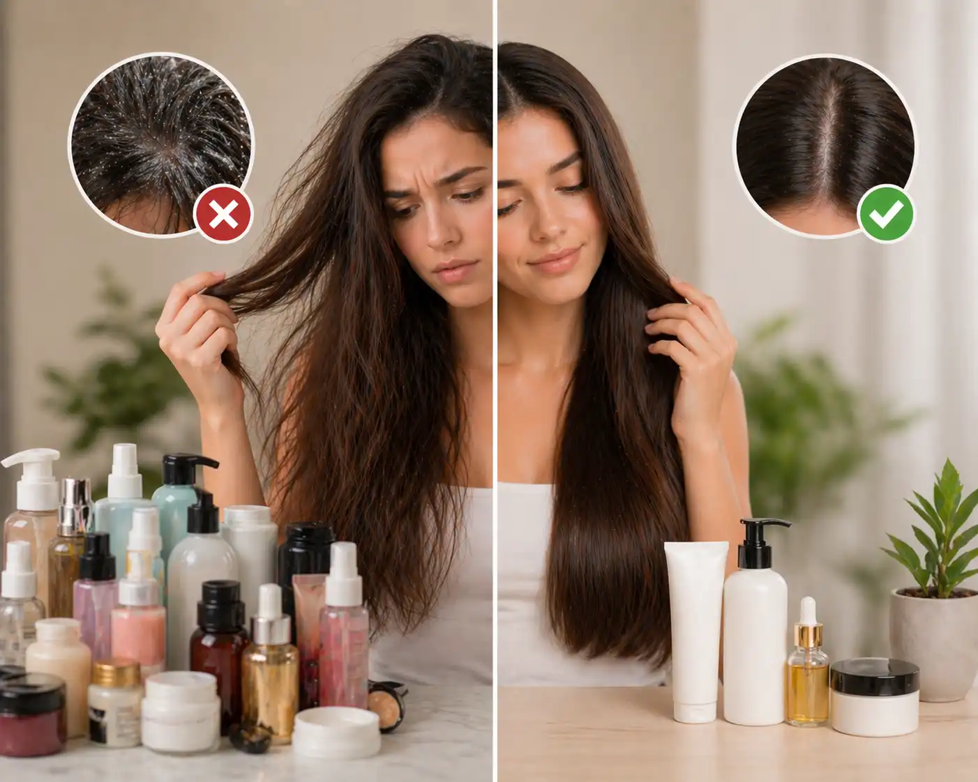 هل كثرة منتجات الشعر تضر أكثر مما تنفع