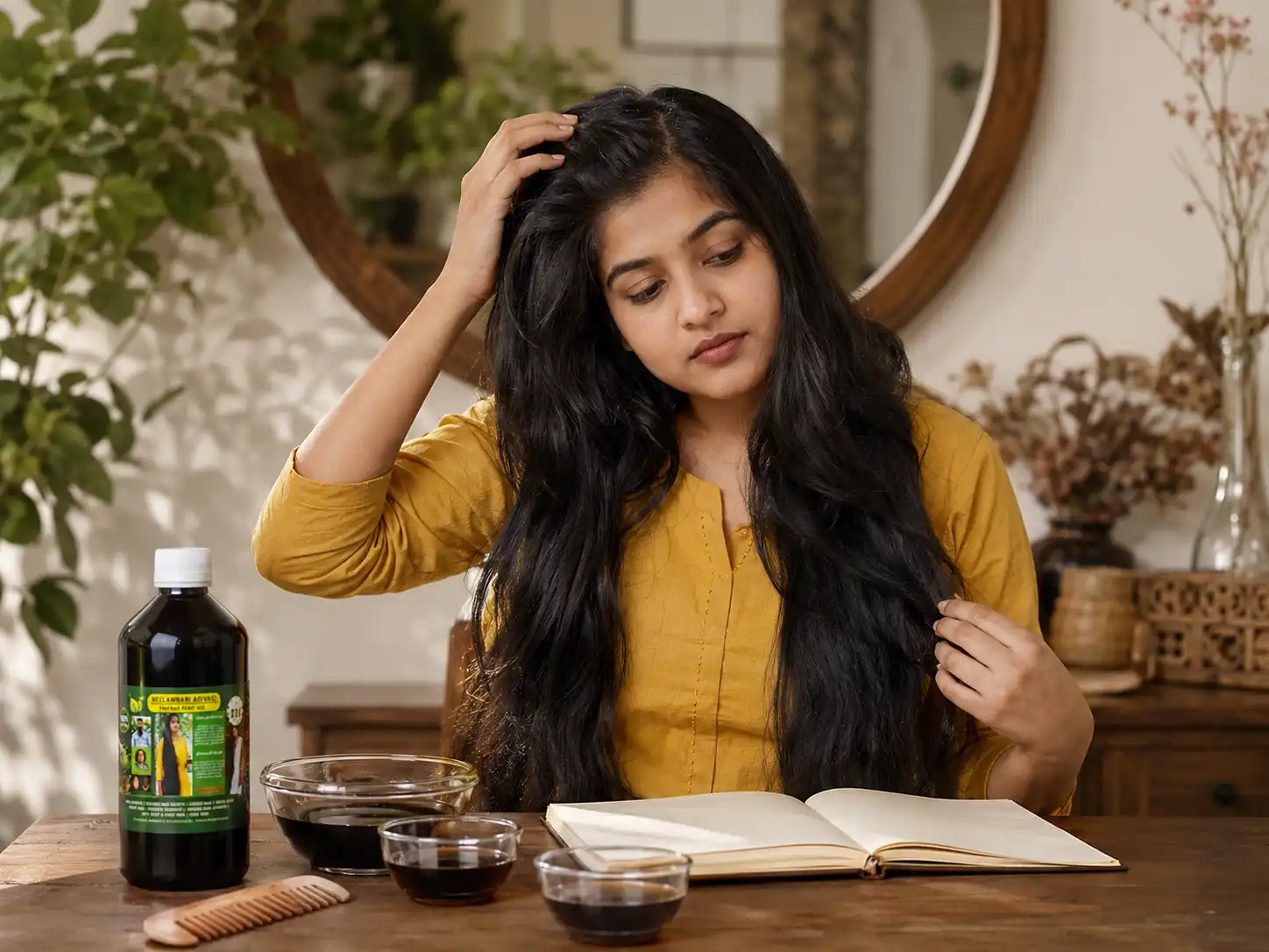 How do you redo the Kabyle hair oil experience from scratch if you are unsure of the first judgment?