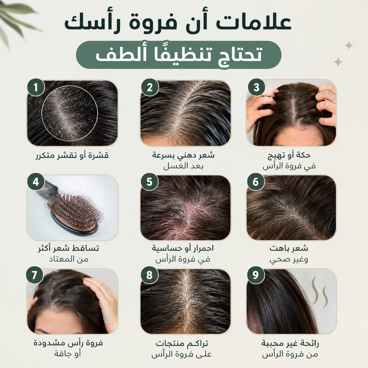 علامات أن فروة رأسك تحتاج تنظيفًا ألطف