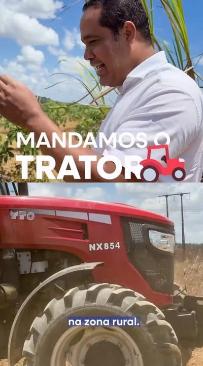Deputado Jeferson Timóteo tem pedido atendido pela Governadora Raquel Lyra , e mais um trator é destinado a Zona Rural do Cabo de Santo Agostinho