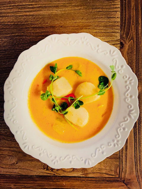 la petite nage de St Jacques à la thaïlandaise