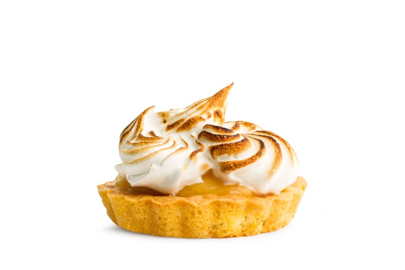 La tartelette citron meringuée, coulis et caramel