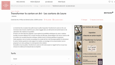 Parution sur le site de l'office du Tourisme de Lannion