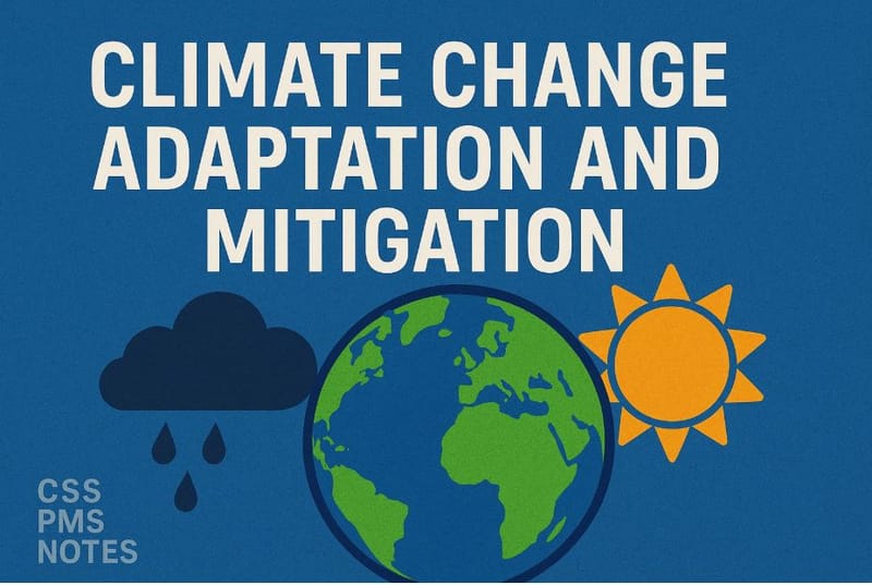 Climate Change Adaptation and Mitigation