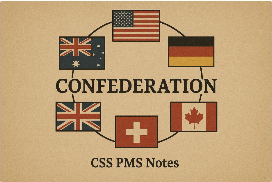 federal government, division of powers, central authority, state governments, shared sovereignty, constitutional framework, dual government system, cooperation between center and states, decentralized administration, power distribution, autonomous regions, national unity with diversity, coordination of policies, constitutional division of authority, balance of power, intergovernmental relations, legislative powers, executive powers, judicial powers, bicameral legislature, coordination mechanism, fiscal federalism, regional representation, cooperative federalism, state autonomy, strong central framework, democratic structure, power sharing, constitutional federalism, CSS PMS Notes.