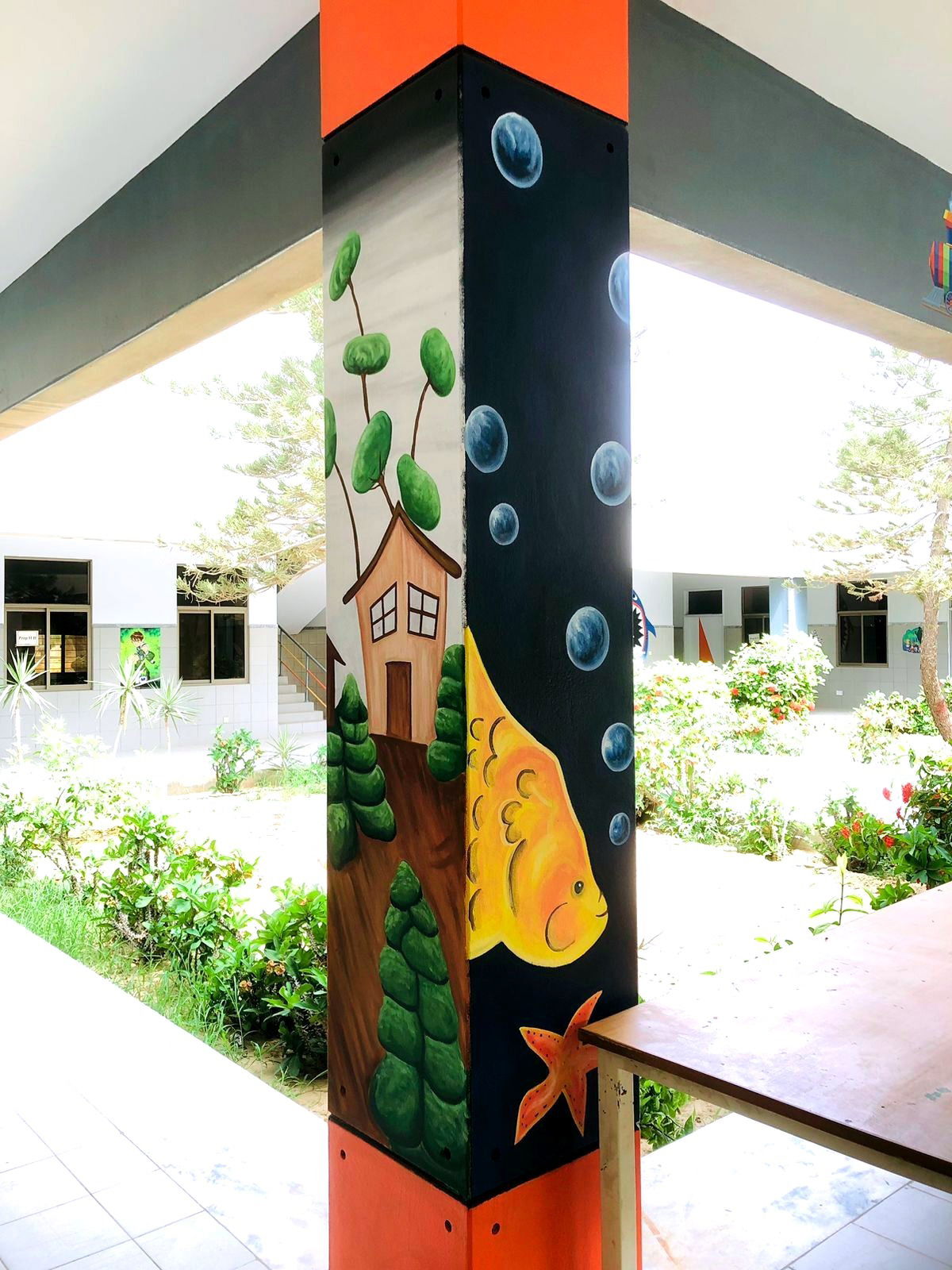 painting on column