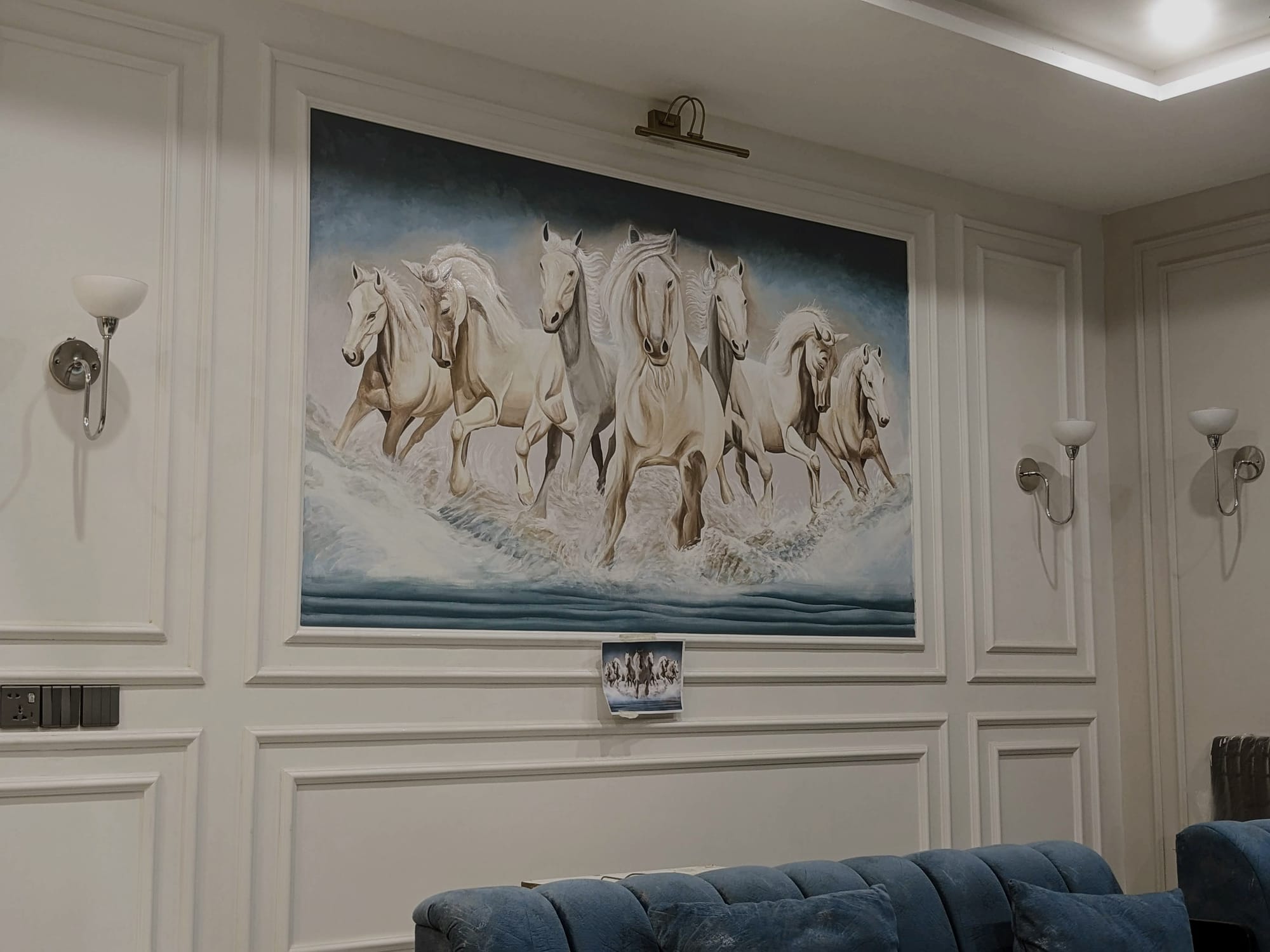 Horses Mural for Drawing Room