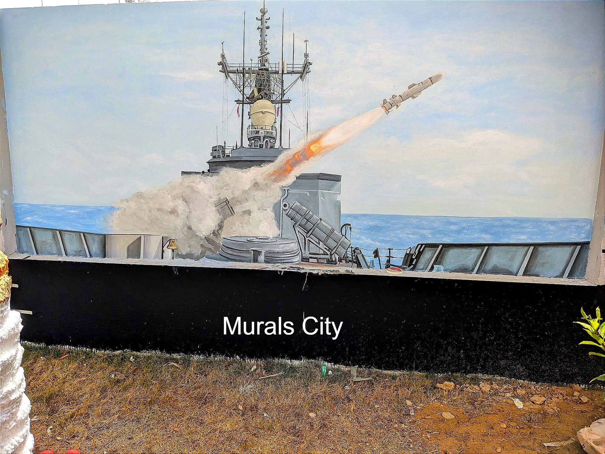 Launching Rocket Mural