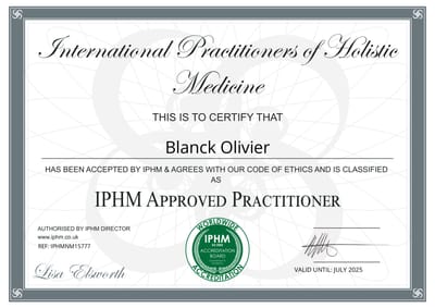 Ma Reconnaissance en Tant que Praticien en Médecine Holistique par l'IPHM