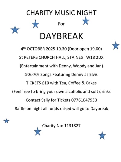 Charity Musical Evening 4th Oct