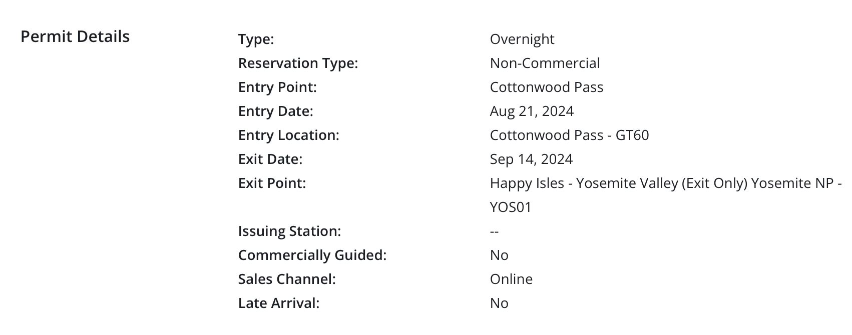NOBO Permit für den JMT ... SAFE‼️