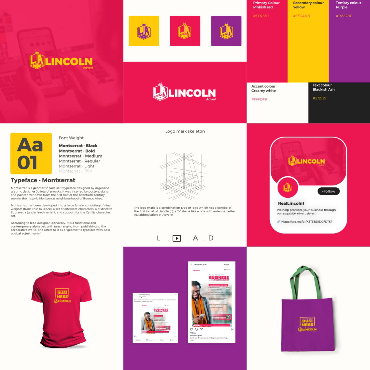 Lincoln Advert Brand identity design