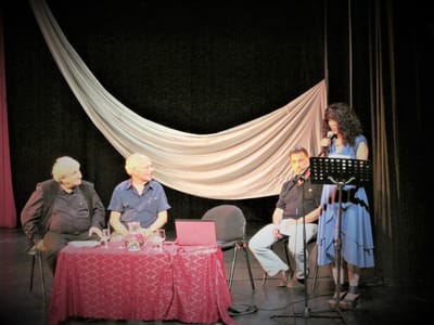 מנחה אירועי ספרות - בתמונה: אירוע לפרופ' הלל ברזל בהשתתפות א.ב. יהושע ופרופ' עוזי שביט