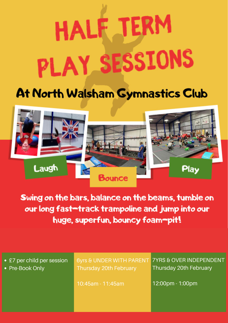 NWGC HALF TERM PLAY SESSIONS - Thursday 20th February