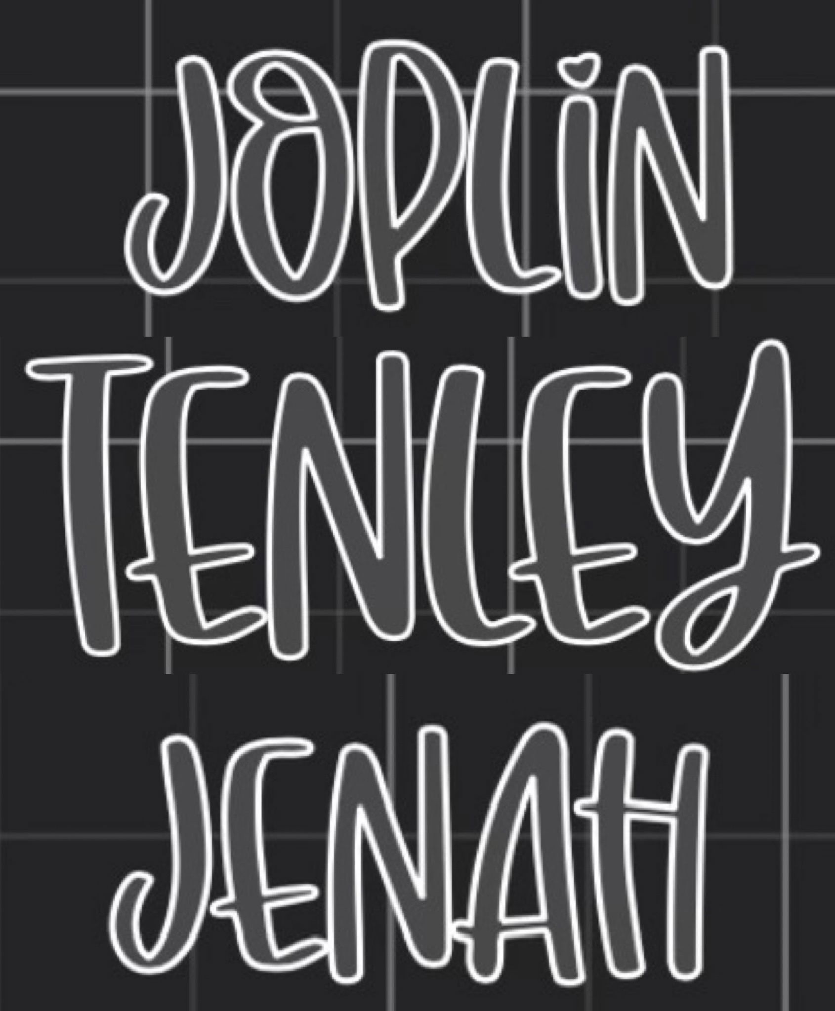 Font example for Pamper Pouch with your choice of vinyl color!