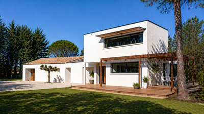 REHABILITATION ET SUR ELEVATION D'UNE VILLA AU PIC SAINT LOUP  (34)
