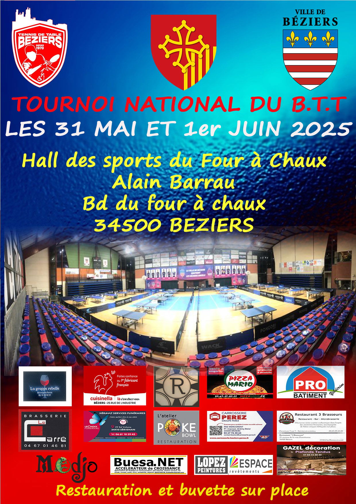 Tournoi National 2025 du Béziers T.T