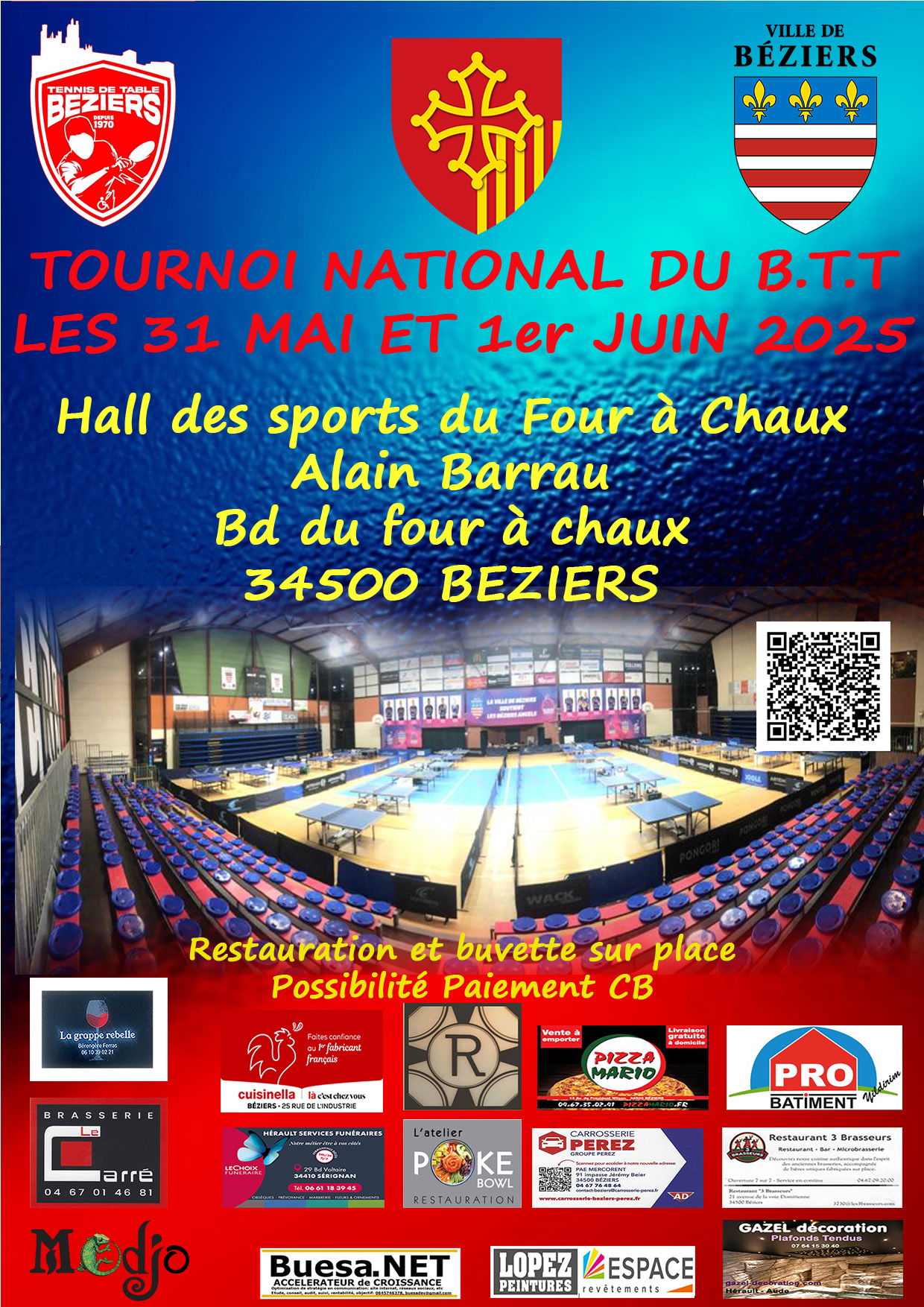 Tournoi National 2025 du Béziers T.T