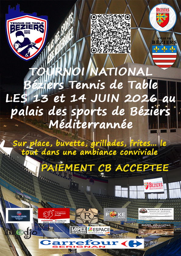 Tournoi National Béziers TT 2026