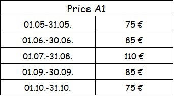 PRICE LIST 2026