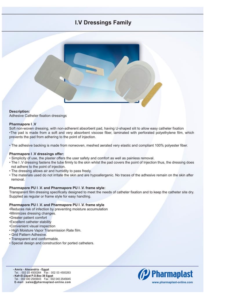 TRANSPARENT IV CANNULA DRESSING.