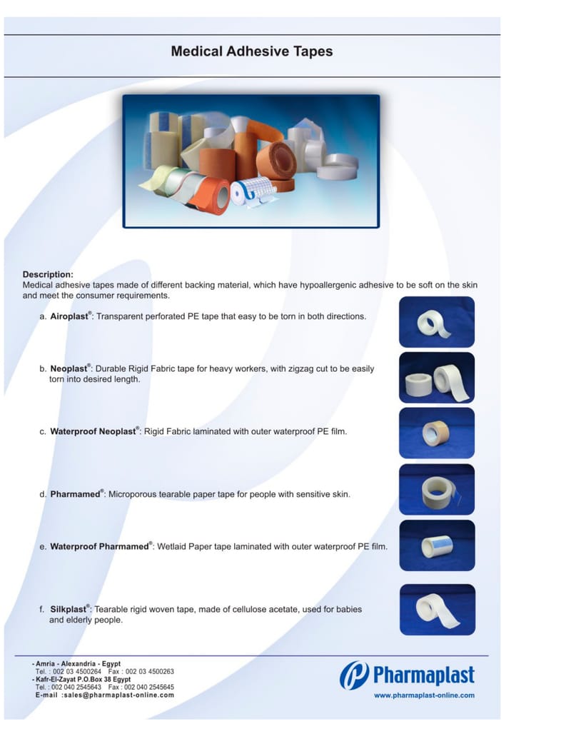 MEDICAL ADHESIVE TAPES