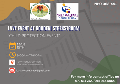 Litshani Vhana-Vha De Foundation in partnership with Child welfare South Africa