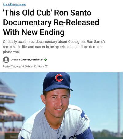 'This Old Cub' Ron Santo Documentary Re-Released With New Ending