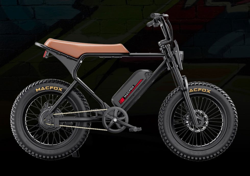 Mac Fox X1 Brown Series Moped Cafe Racer E Bike