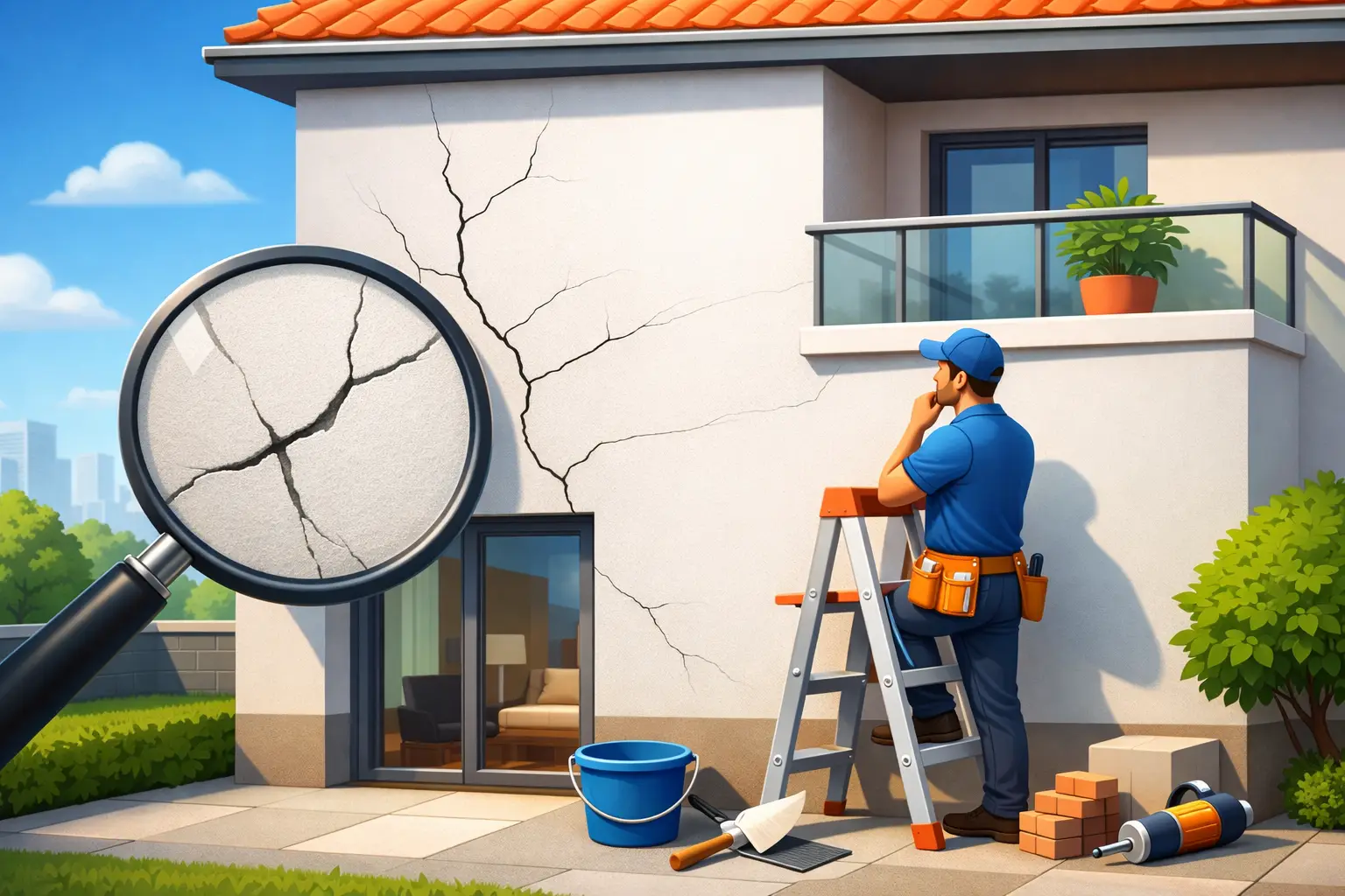 Fissures fines en façade : que faire sans tarder ?