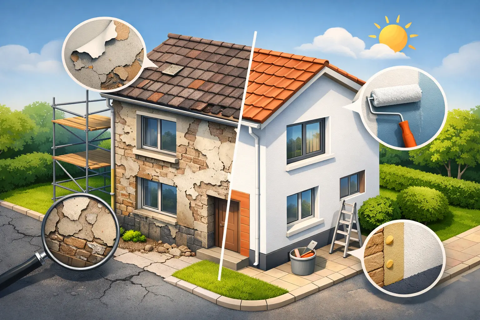 Quand refaire façade maison : les signes à voir