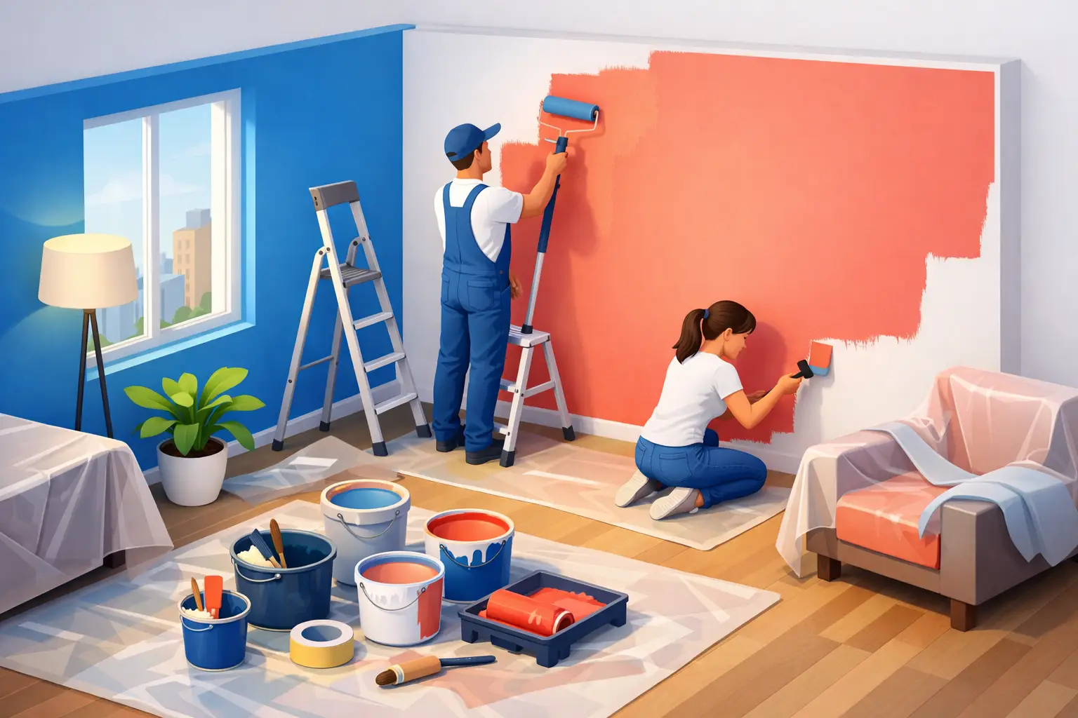 Réussir vos travaux peinture appartement