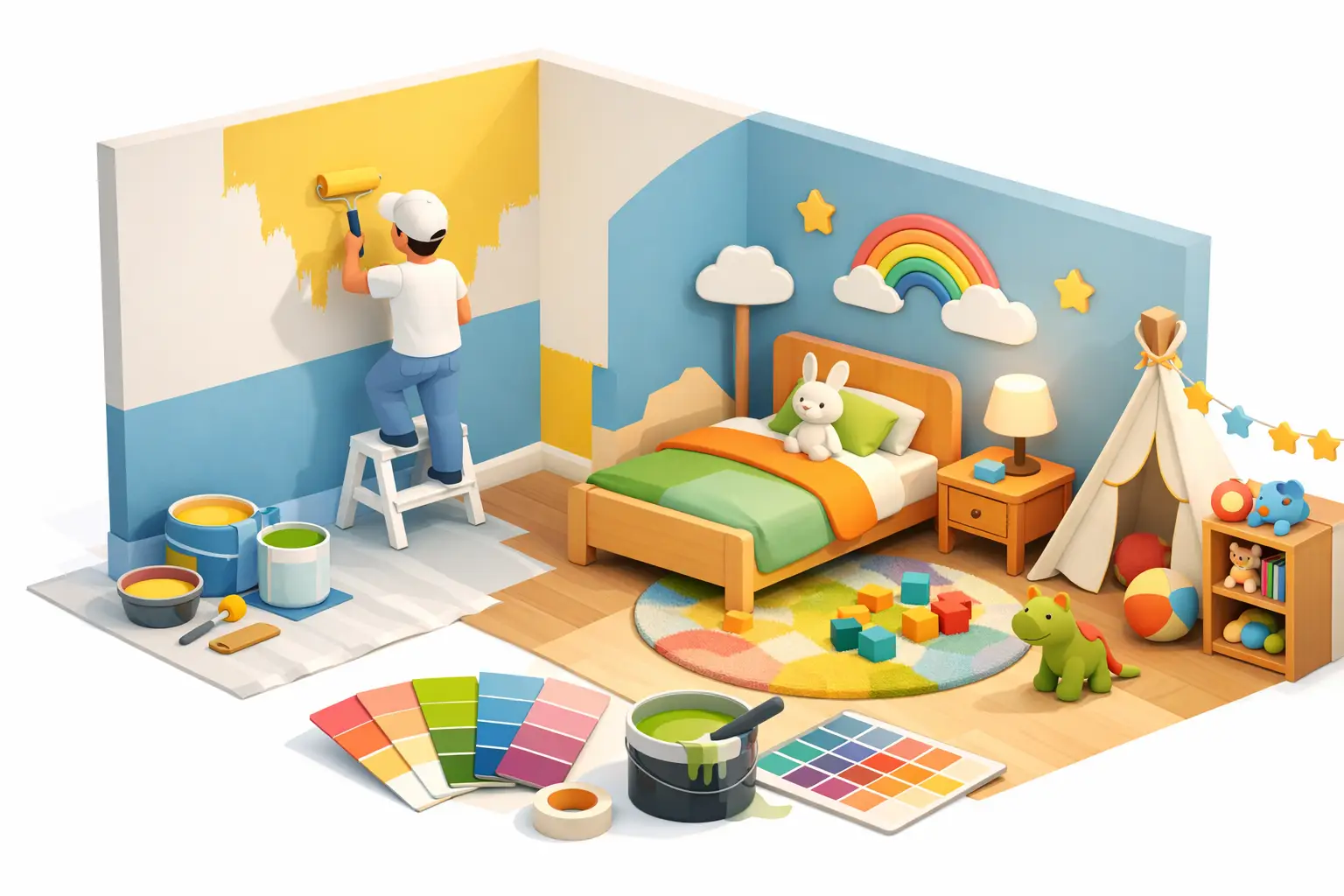 Comment réussir la peinture d’une chambre enfant