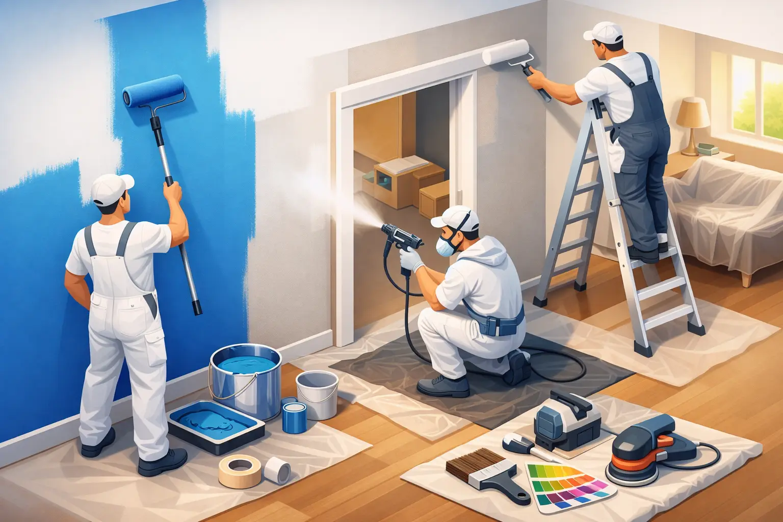 Chantier peinture rapide sans sacrifier la finition