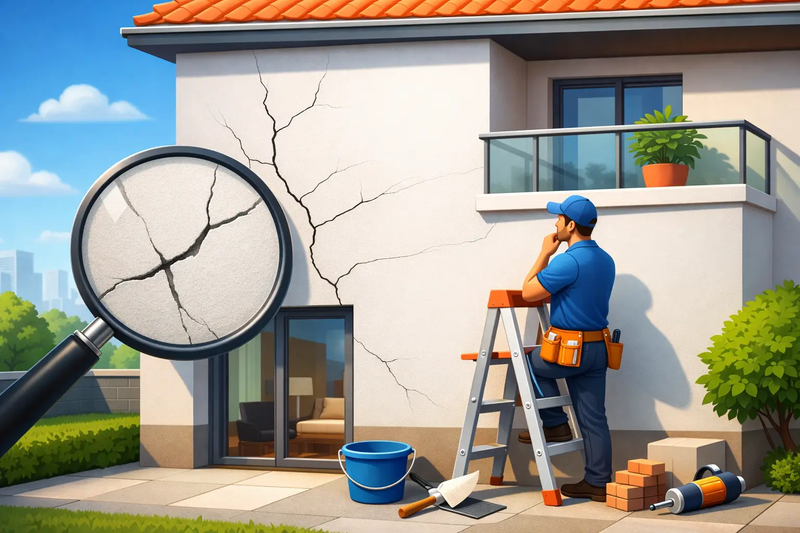 Fissures fines en façade : que faire sans tarder ?