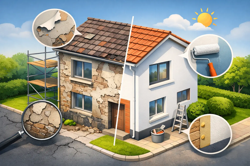 Quand refaire façade maison : les signes à voir