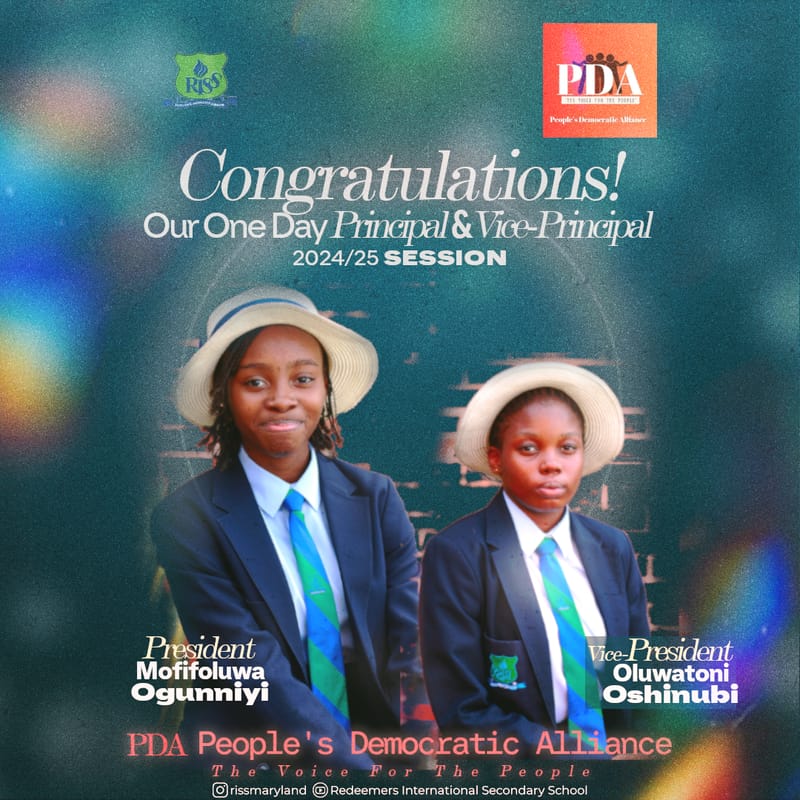 ONE DAY PRINCIPAL AND VICE PRINCIPAL