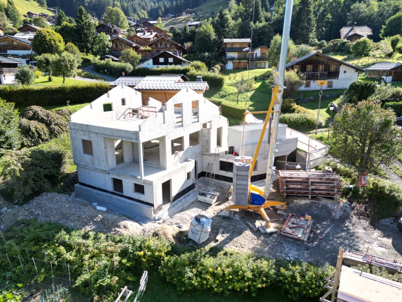 Maçonnerie d'un chalet aux Contamines Montjoie 