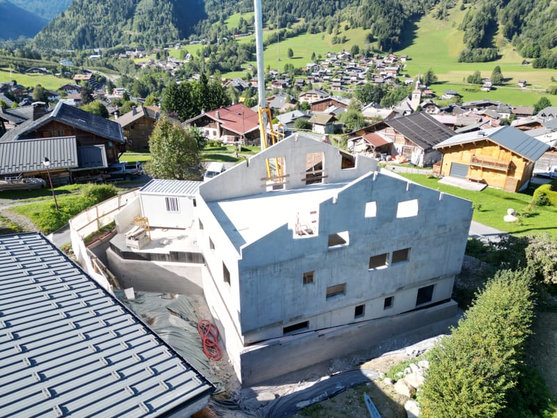 Maçonnerie d'un chalet aux Contamines Montjoie 