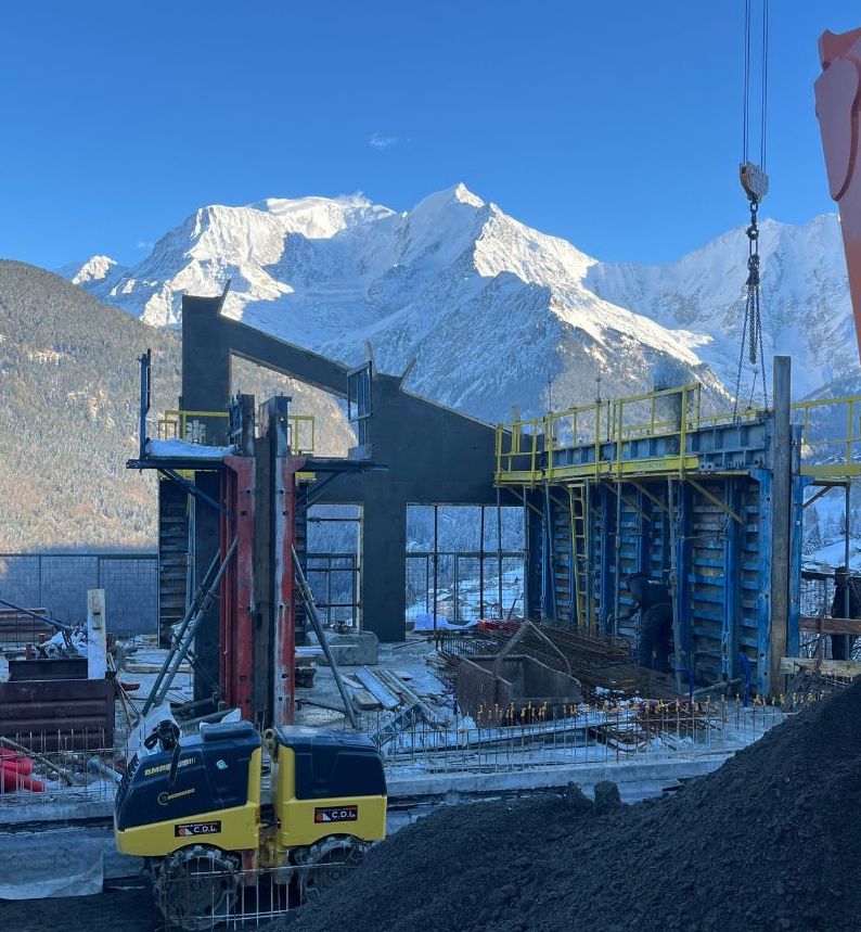 Maçonnerie d'un chalet à Saint-Gervais-Les-Bains 