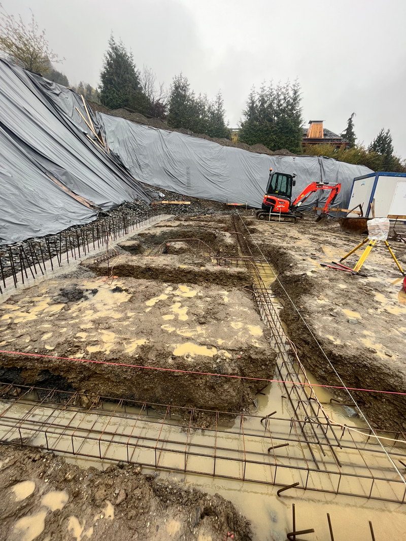 Sous bassement de chalet à Megève 